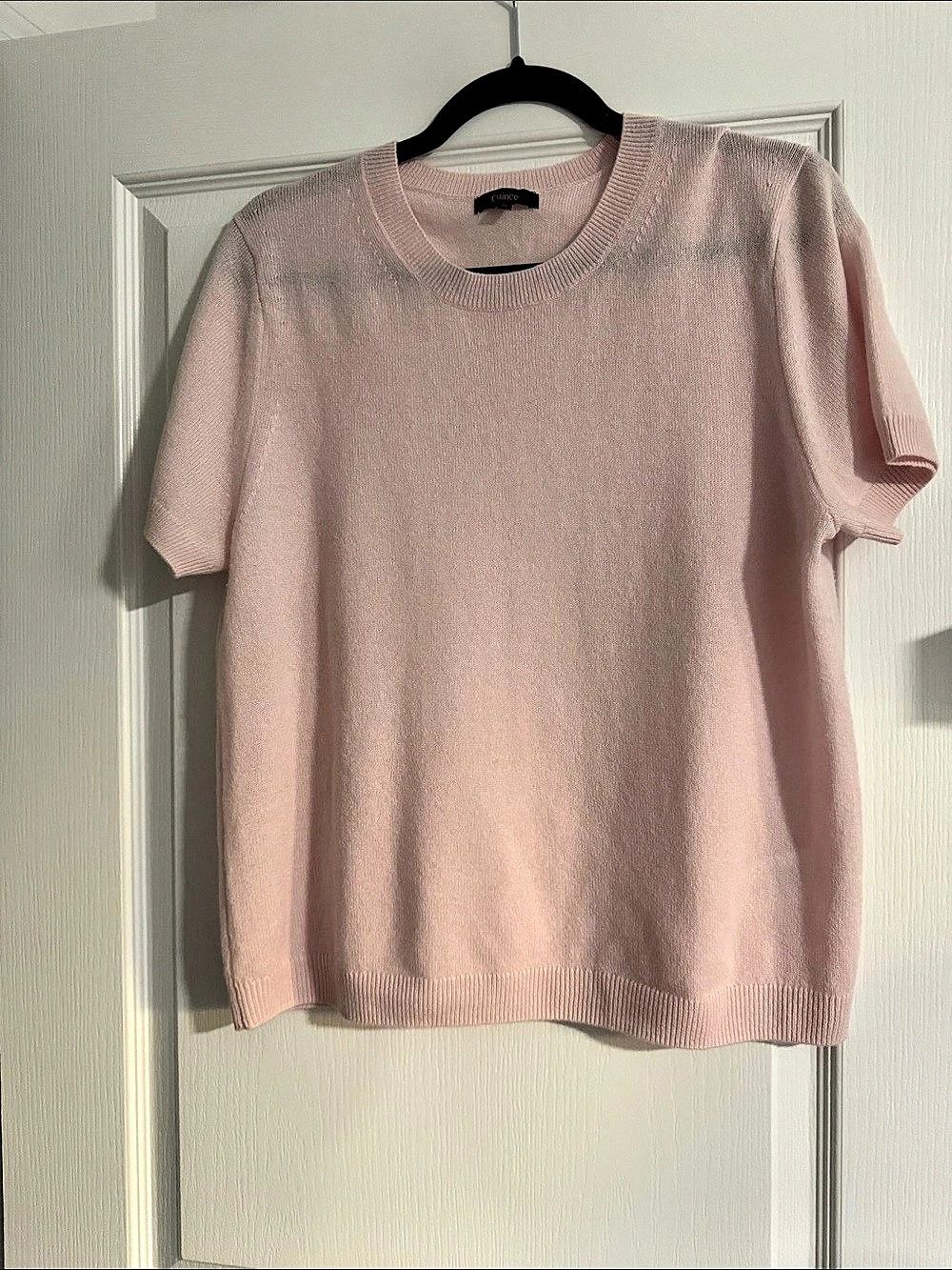 Quince Mongolian Cashmere Tee Pink XL